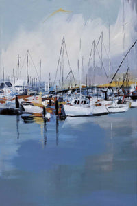 Along The Quay stretched canvas by artist A. Fitzsimmons