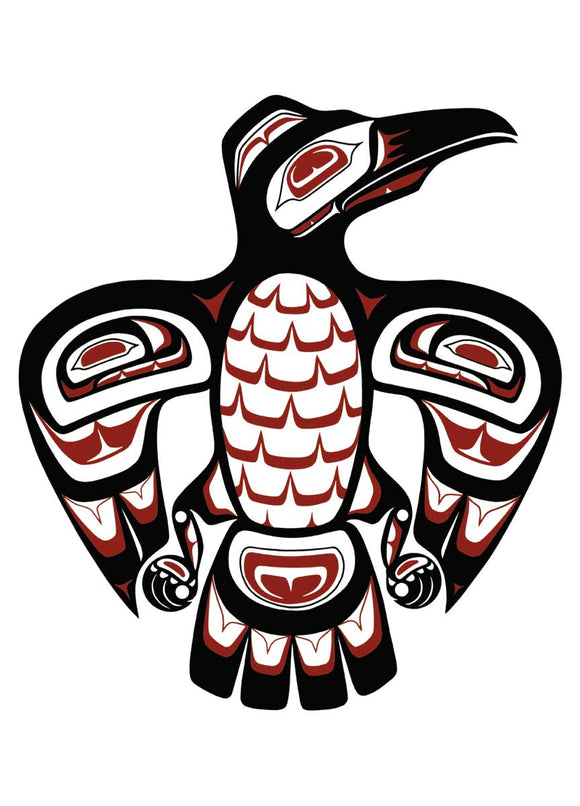 Haida Raven 2 stretched canvas by artist Clarence Mills