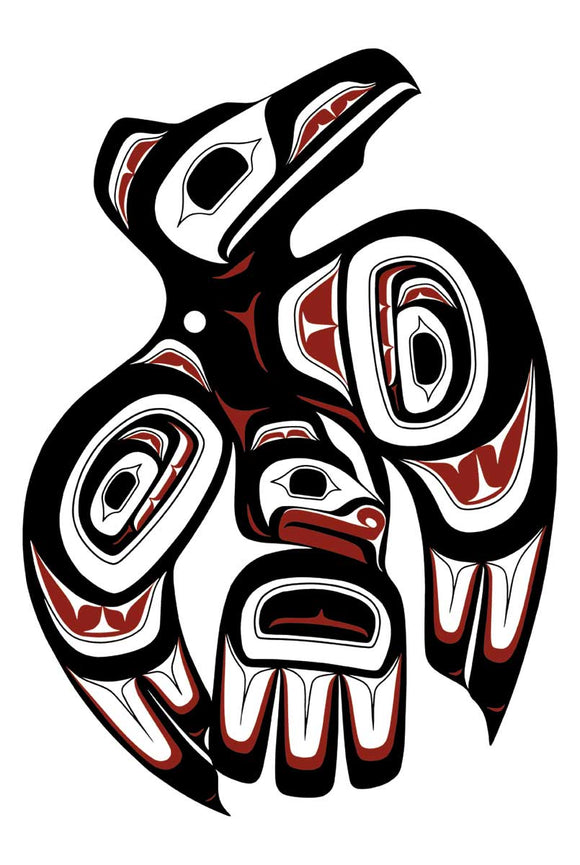 Haida Raven 3 stretched canvas by artist Clarence Mills