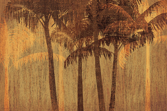 Sunset Palms 3 stretched canvas by artist Amori