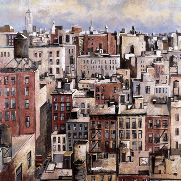 Big Apple stretched canvas by artist Didier Lourenco