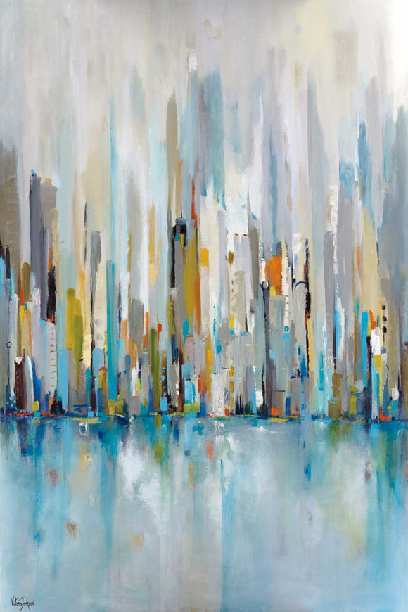 City Beat stretched canvas by artist Victoria Jackson