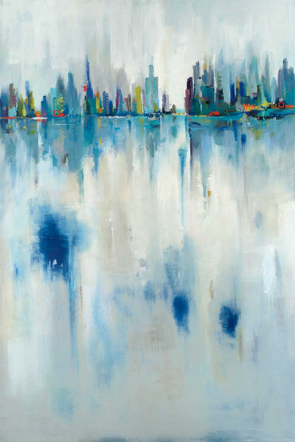 City Dreams stretched canvas by artist Victoria Jackson